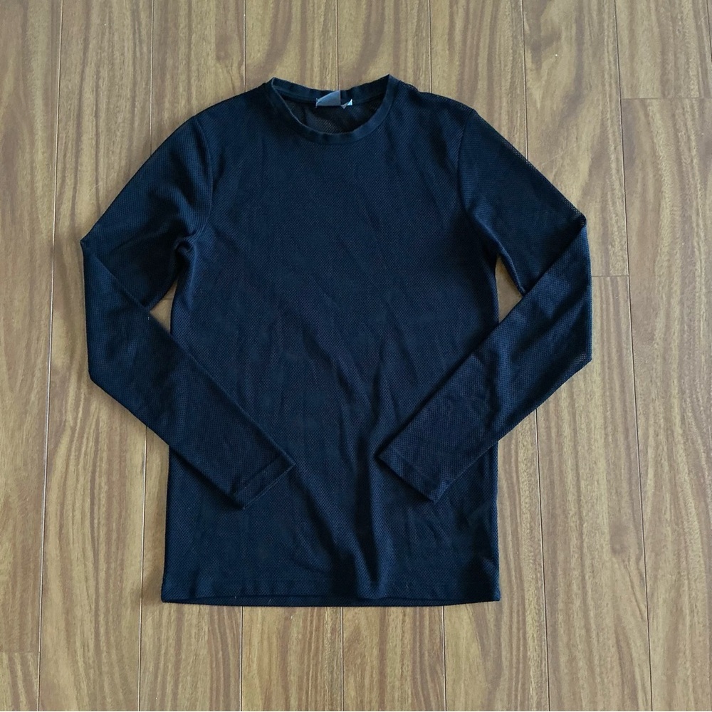 ASOS Mesh Black Long Sleeve Tee